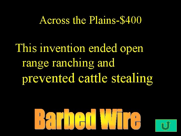 Across the Plains-$400 This invention ended open range ranching and prevented cattle stealing 