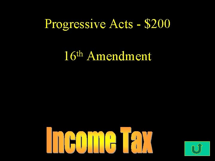 Progressive Acts - $200 16 th Amendment 