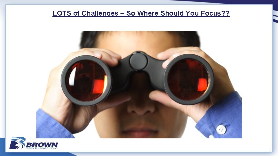 LOTS of Challenges – So Where Should You Focus? ? 3 