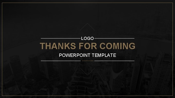 LOGO THANKS FOR COMING POWERPOINT TEMPLATE 