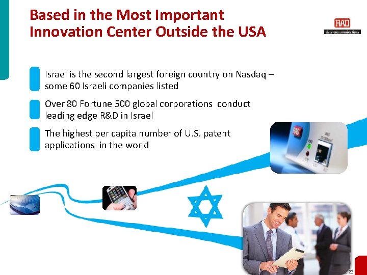 Based in the Most Important Innovation Center Outside the USA Israel is the second