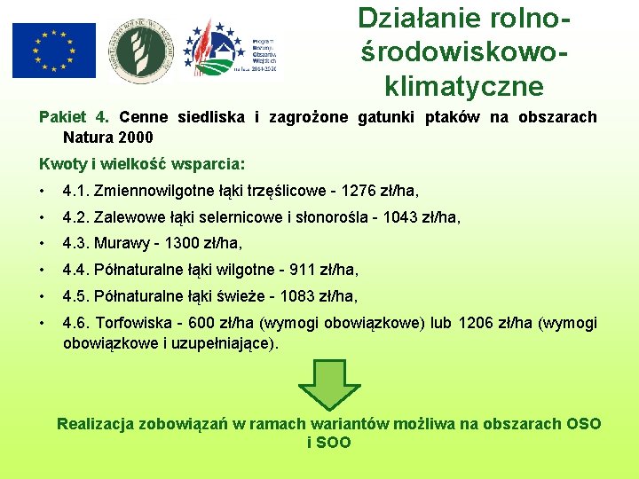 Działanie rolnośrodowiskowoklimatyczne Pakiet 4. Cenne siedliska i zagrożone gatunki ptaków na obszarach Natura 2000