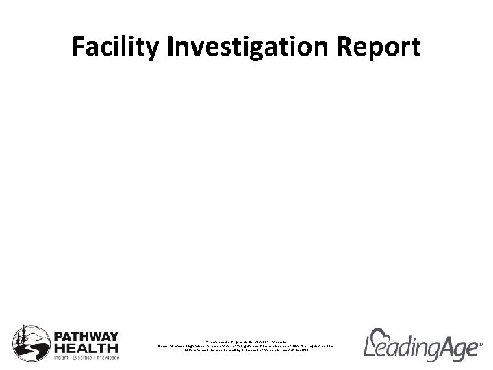 Facility Investigation Report This document is for general informational purposes only. It does not
