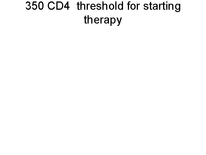 350 CD 4 threshold for starting therapy 