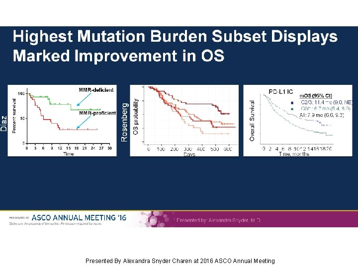Highest Mutation Burden Subset Displays Marked Improvement in OS Presented By Alexandra Snyder Charen