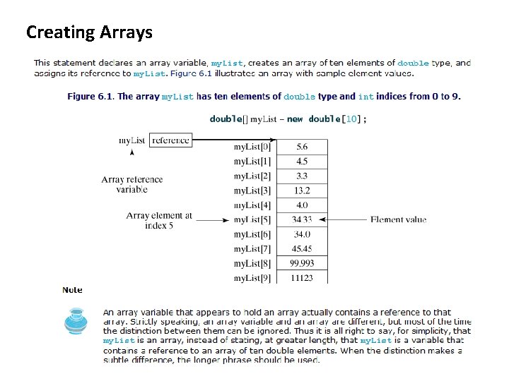 Creating Arrays 