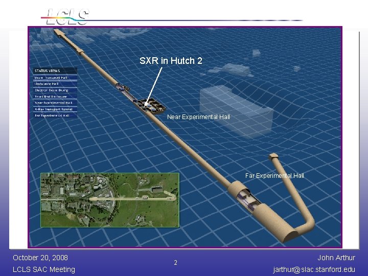 SXR in Hutch 2 Near Experimental Hall Far Experimental Hall October 20, 2008 LCLS