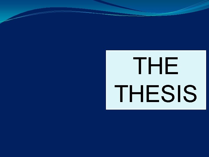 THE THESIS 