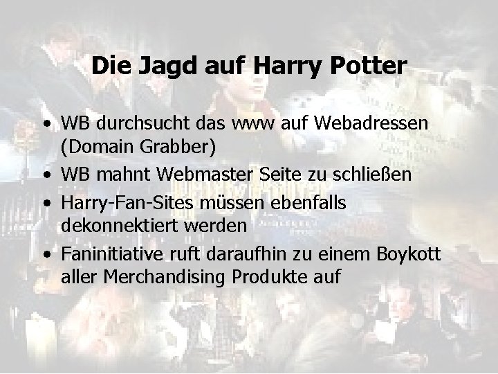 Die Jagd auf Harry Potter • WB durchsucht das www auf Webadressen (Domain Grabber)