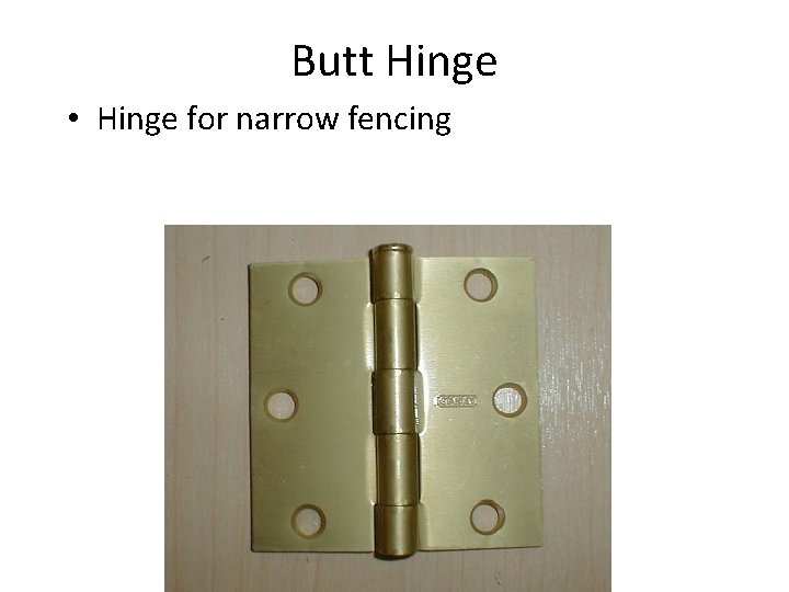 Butt Hinge • Hinge for narrow fencing 