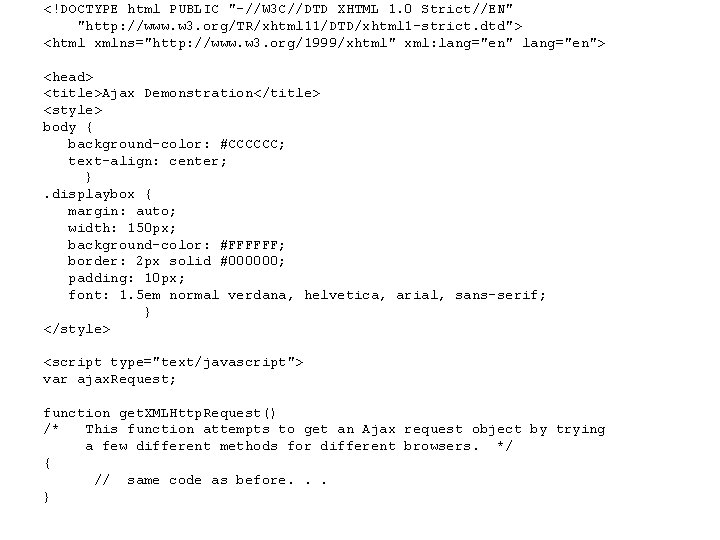 <!DOCTYPE html PUBLIC "-//W 3 C//DTD XHTML 1. 0 Strict//EN" "http: //www. w 3.