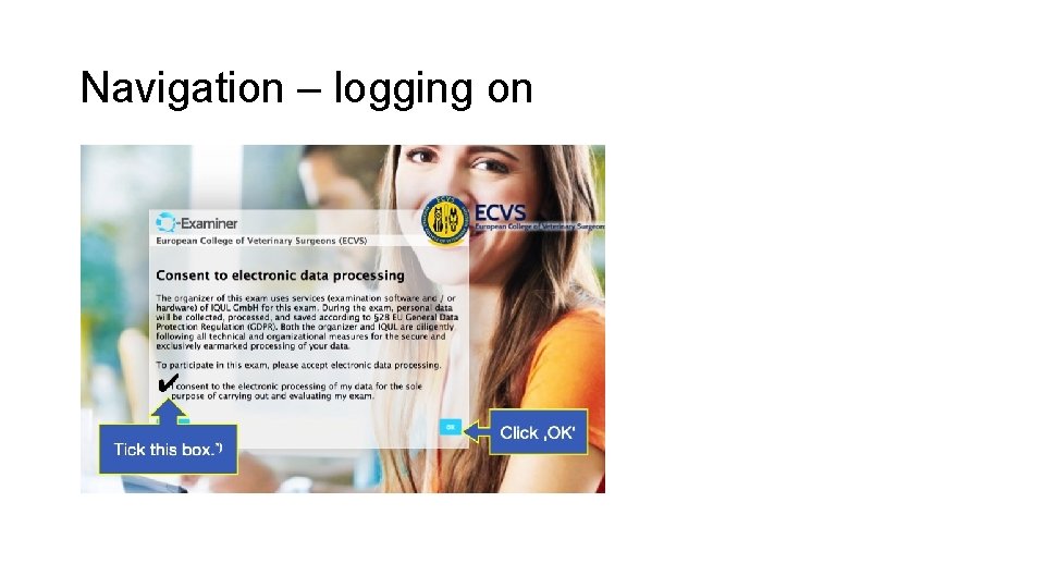 Navigation – logging on 