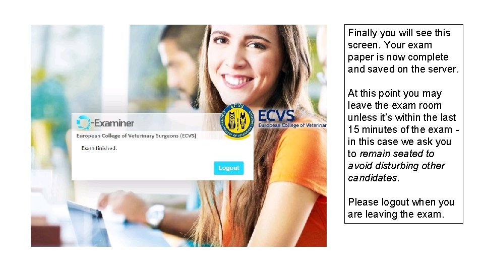 Finally you will see this screen. Your exam paper is now complete and saved