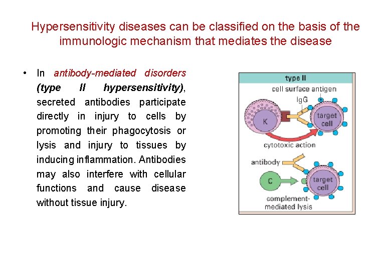 Hypersensitivity diseases can be classified on the basis of the immunologic mechanism that mediates