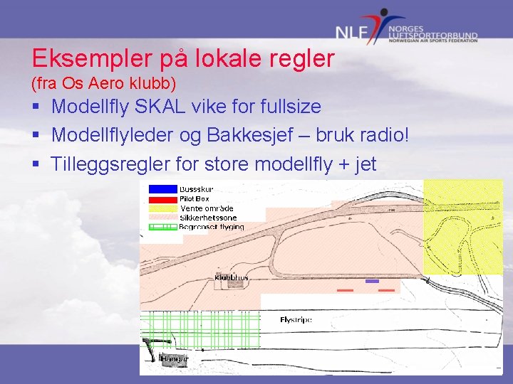 Eksempler på lokale regler (fra Os Aero klubb) § Modellfly SKAL vike for fullsize