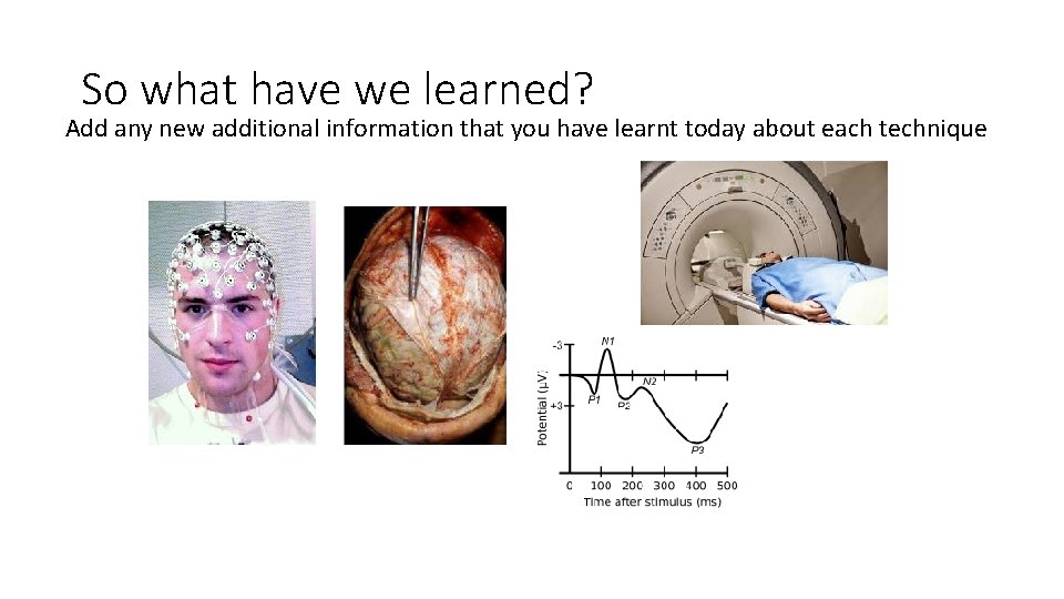 So what have we learned? Add any new additional information that you have learnt
