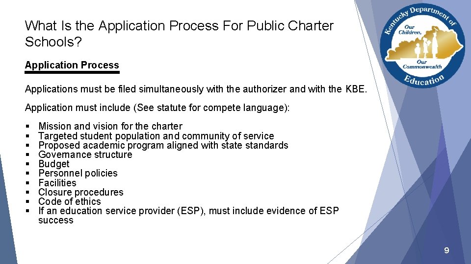What Is the Application Process For Public Charter Schools? Application Process Applications must be