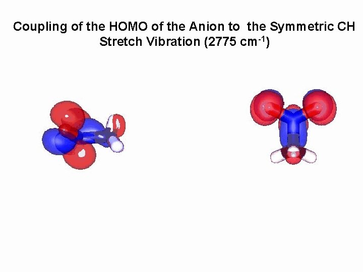 Coupling of the HOMO of the Anion to the Symmetric CH Stretch Vibration (2775