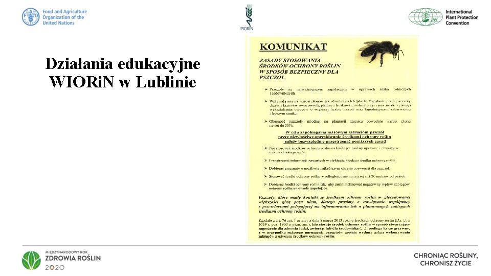 Działania edukacyjne WIORi. N w Lublinie 