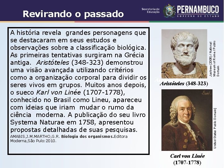 Aristóteles (348 -323) AMABIS, J. M. MARTHO, G. R. Biologia dos organismos. Editora Moderna,