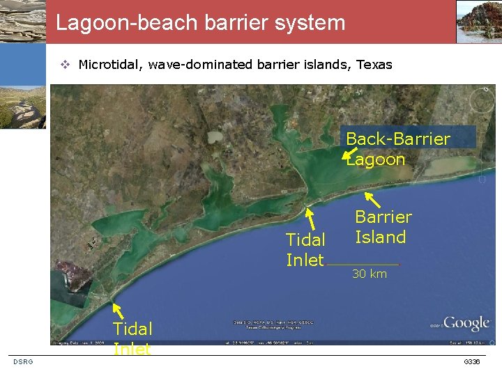Lagoon-beach barrier system v Microtidal, wave-dominated barrier islands, Texas Back-Barrier Lagoon Tidal Inlet DSRG