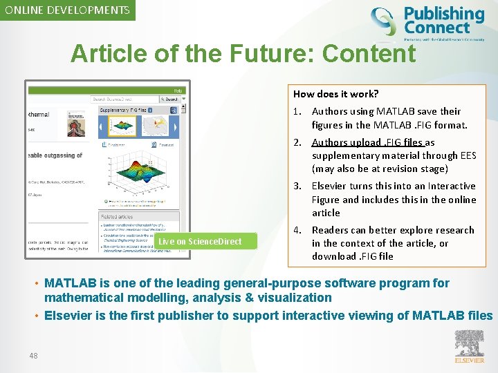 ONLINE DEVELOPMENTS Article of the Future: Content How does it work? 1. Authors using