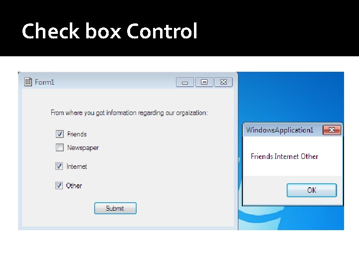 Check box Control Check box Control