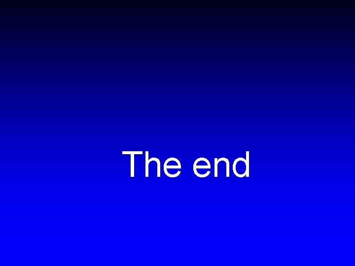The end 