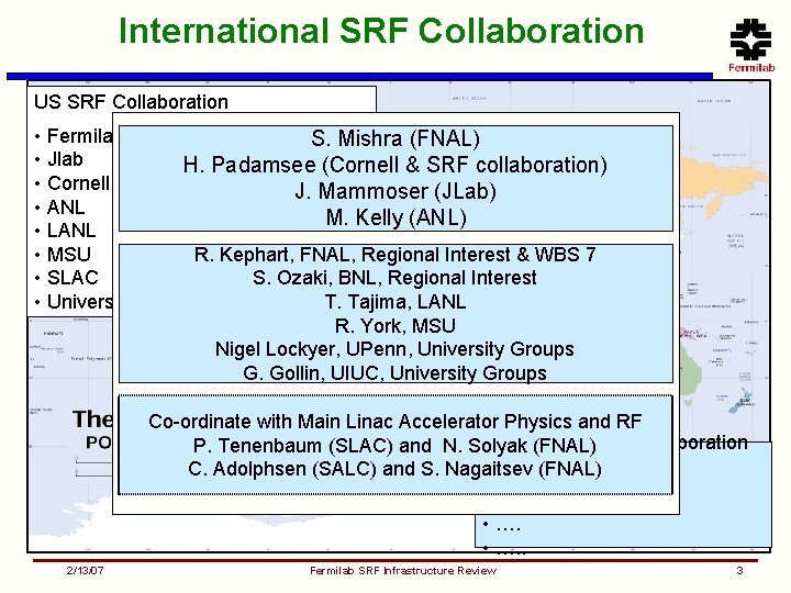 International SRF Collaboration US SRF Collaboration • Fermilab S. Mishra (FNAL) • Jlab H.