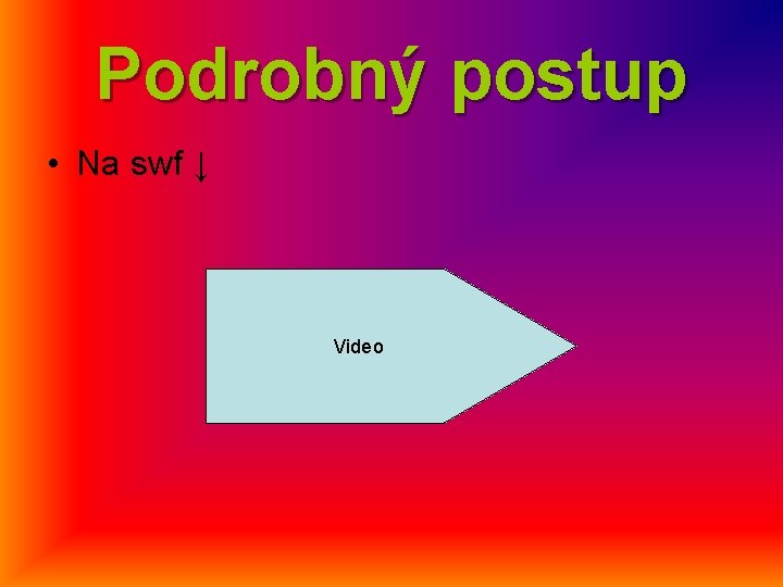 Podrobný postup • Na swf ↓ Video 