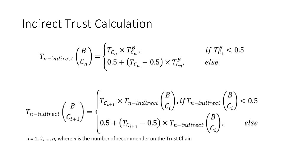 Indirect Trust Calculation • 