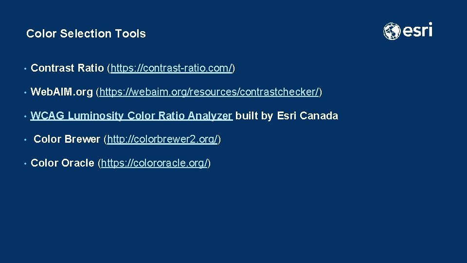 Color Selection Tools • Contrast Ratio (https: //contrast-ratio. com/) • Web. AIM. org (https: