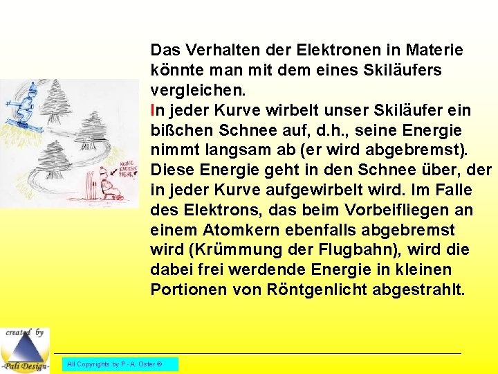 Das Verhalten der Elektronen in Materie könnte man mit dem eines Skiläufers vergleichen. In