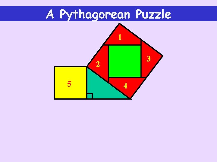 A Pythagorean Puzzle 1 3 2 5 4 