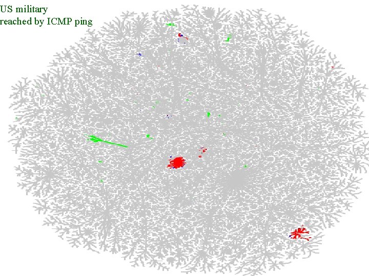 US military reached by ICMP ping Mapping the Internet and intranets slide 56 of