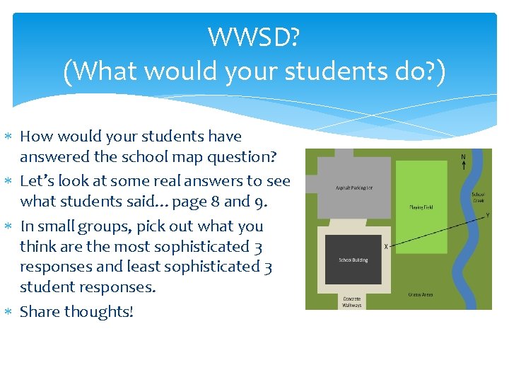 WWSD? (What would your students do? ) How would your students have answered the