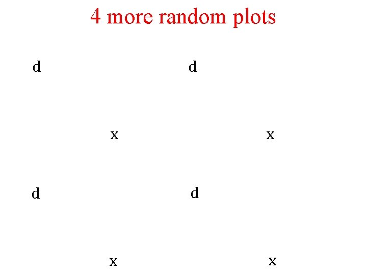 4 more random plots d d x x 