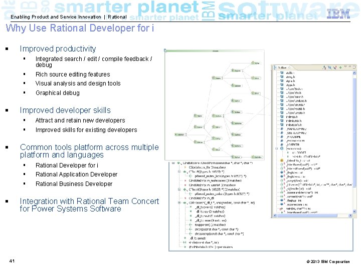 Enabling Product and Service Innovation | Rational Why Use Rational Developer for i §