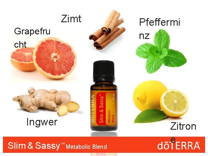 Zimt Grapefru cht Ingwer Slim & Sassy™™ Metabolic Blend Pfeffermi nz Zitron e 