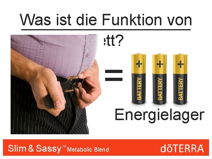 Was ist die Funktion von Fett? = Energielager Slim & Sassy™™ Metabolic Blend 