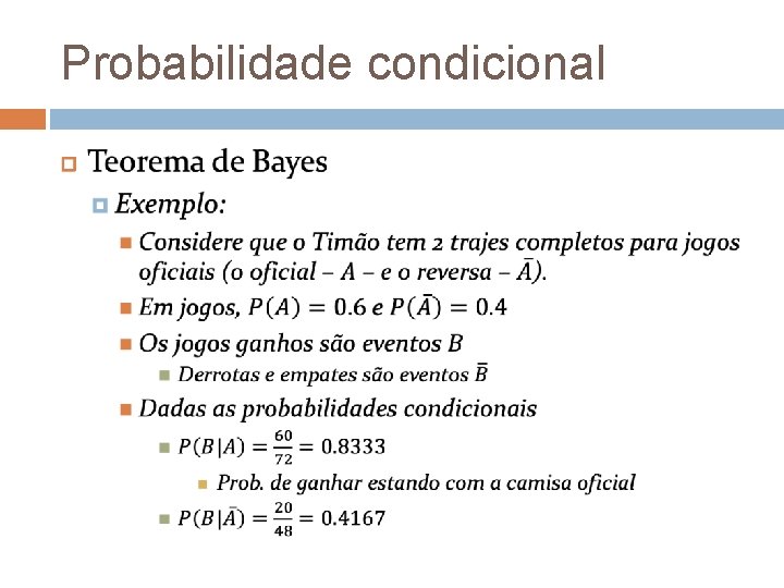Probabilidade condicional 