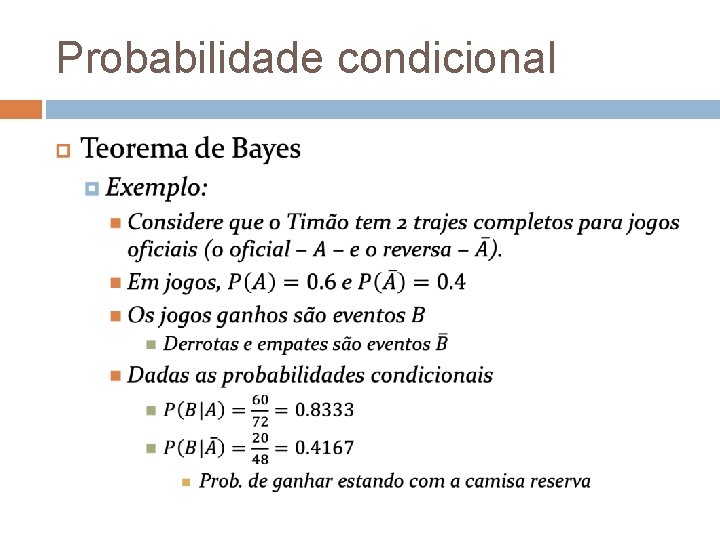 Probabilidade condicional 