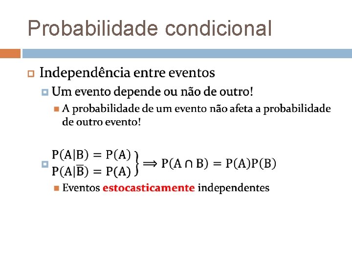 Probabilidade condicional 