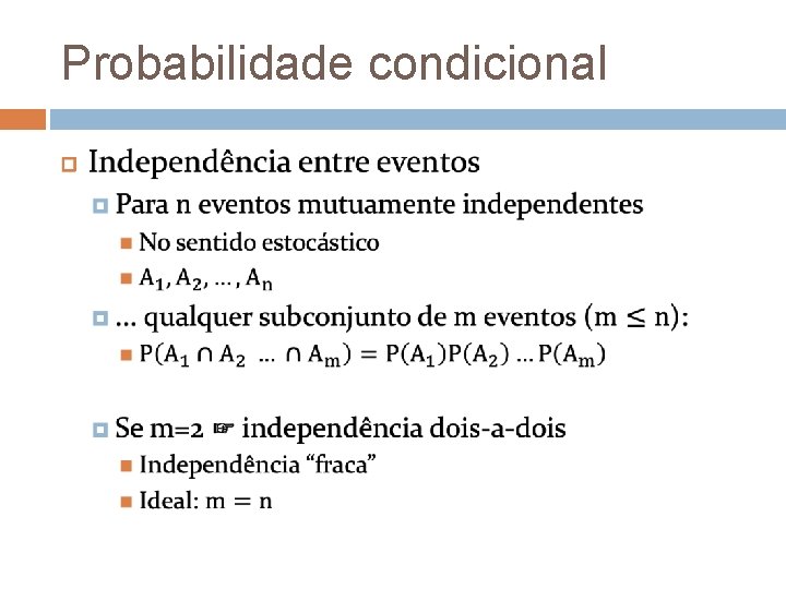 Probabilidade condicional 