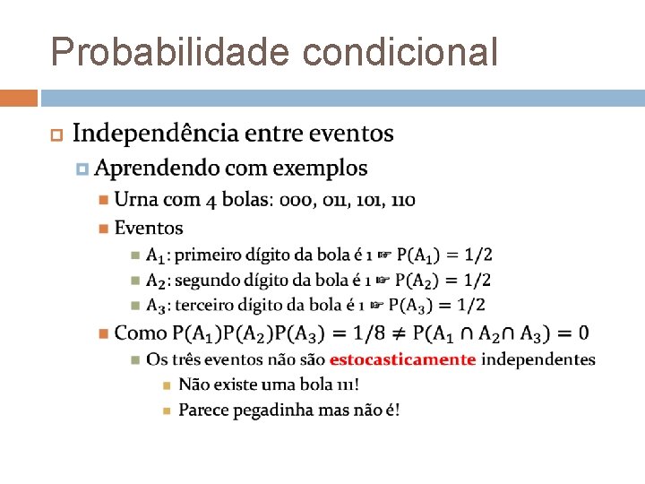 Probabilidade condicional 