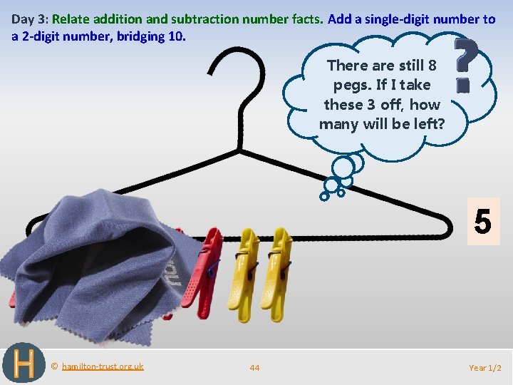 Day 3: Relate addition and subtraction number facts. Add a single-digit number to a