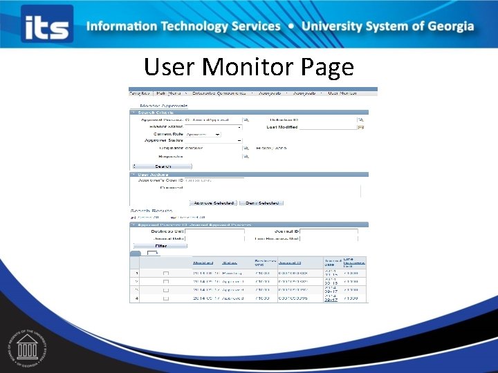 User Monitor Page User Monitor Page