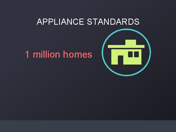 APPLIANCE STANDARDS 1 million homes 