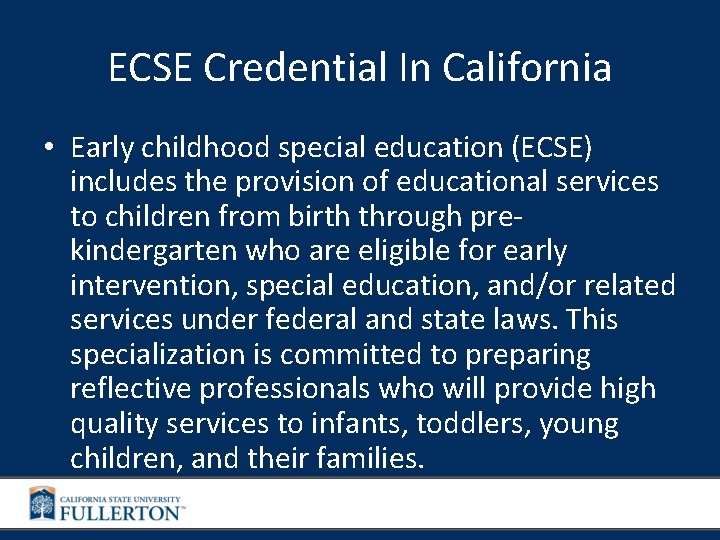 PRESENTATION TITLE Subhead presenter date Early Intervention and