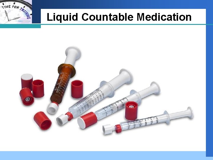 Company LOGO Liquid Countable Medication 